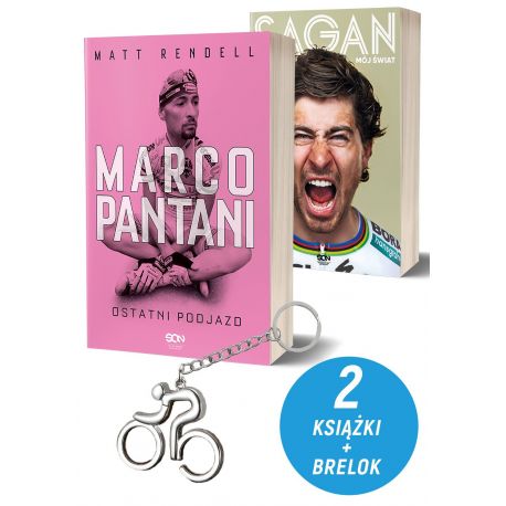 Pakiet: Marco Pantani. Ostatni podjazd + Peter Sagan. Mój świat + Brelok kolarski