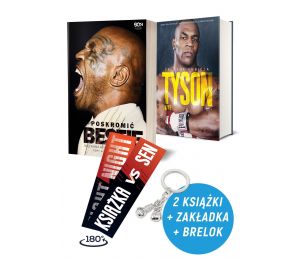Zdjęcie pakietu Poskromić bestię. Nieznana historia Mike'a Tysona + Tyson. Żelazna ambicja + Zakładka + Brelok w księgarni Labot