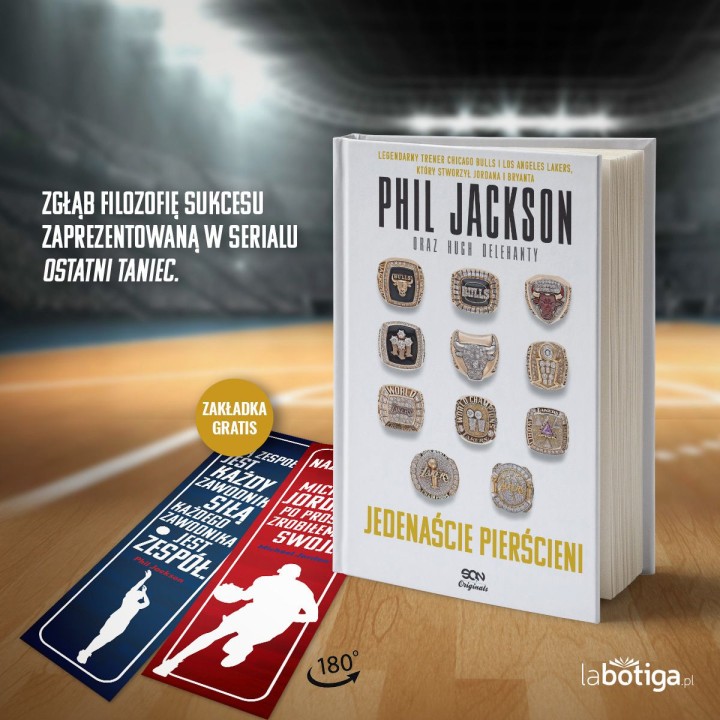 Okładka książki Phil Jackson. Jedenaście pierścieni. Wydanie III w księgarni Labotiga