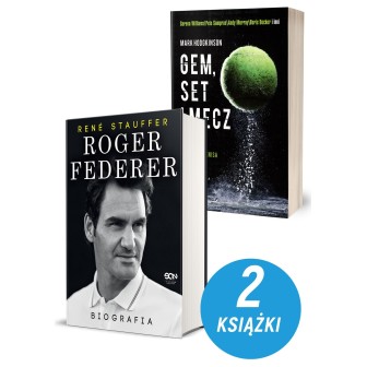 Zdjęcie pakietu Roger Federer. Biografia + Gem set mecz Tajemna broń światowych mistrzów tenisa w księgarni Labotiga