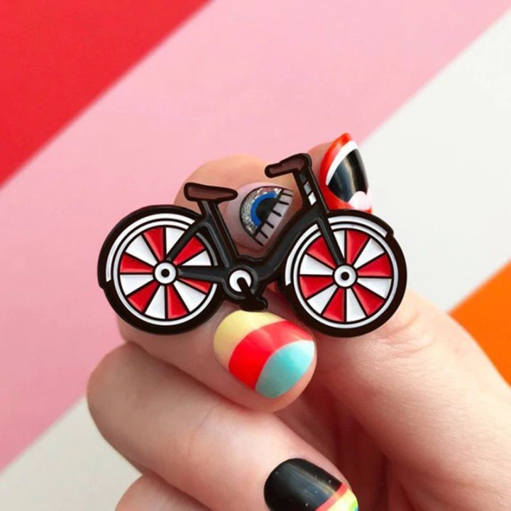 Kolarski metalowy pin