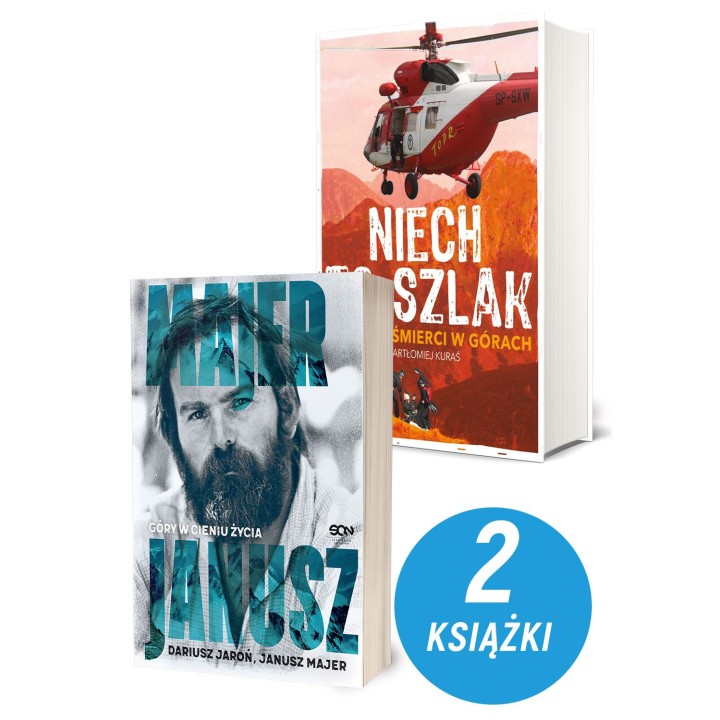 Zdjęcie pakietu Janusz Majer. Góry w cieniu życia + Niech to szlak! Kronika śmierci w górach w księgarni sportowej Labotiga