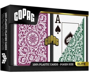 Karty do pokera Copag green/burgundy 2szt