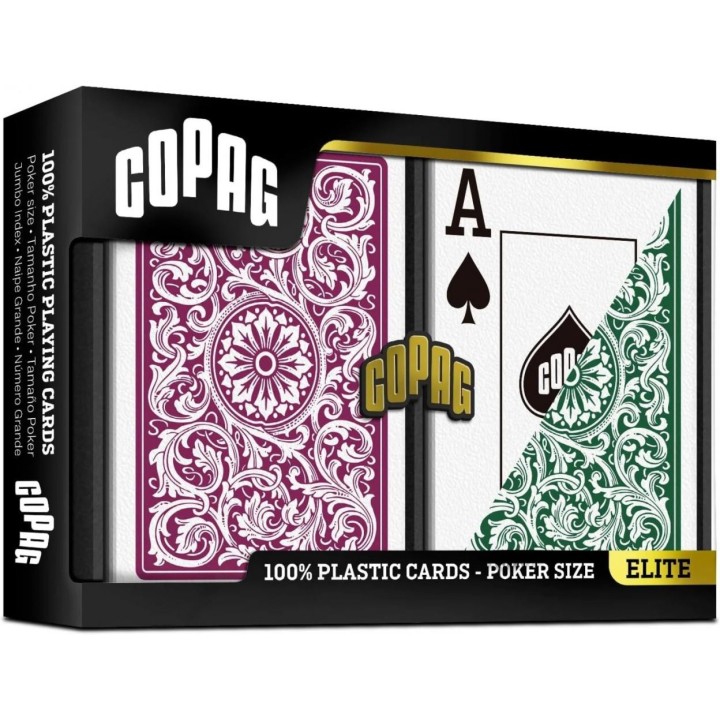Karty do pokera Copag green/burgundy 2szt