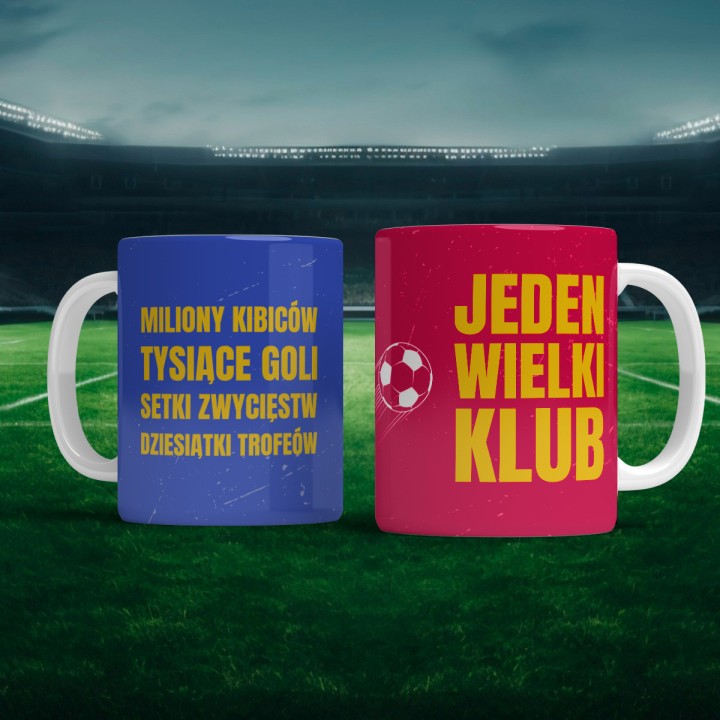 Kubek piłkarski (330 ml) dla fanów katalońskiej drużyny