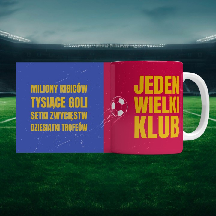 Kubek piłkarski (330 ml) dla fanów katalońskiej drużyny
