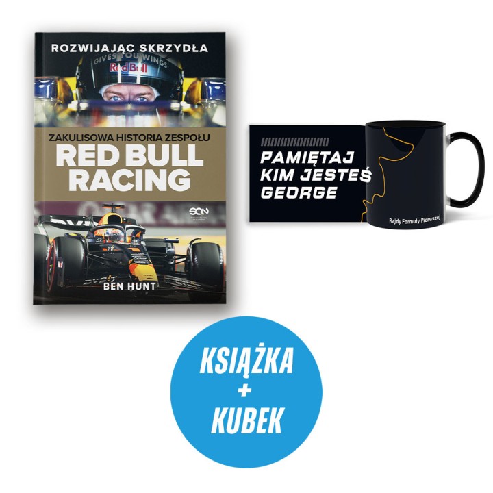 (Wysyłka ok. 26.09.) Rozwijając skrzydła. Zakulisowa historia zespołu Red Bull Racing (książka + kubek F1 czarny)