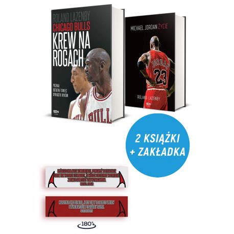 Zdjęcie pakietu: Chicago Bulls. Krew na rogach + zakładka + plakat + Michael Jordan. Życie w księgarni Labotiga