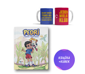 Pedri i legenda o złotych butach (książka + kubek 330ml fanów katalońskiej drużyny)