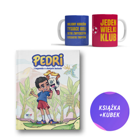Pedri i legenda o złotych butach (książka + kubek 330ml fanów katalońskiej drużyny)