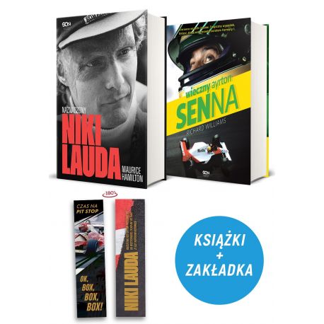 Zdjęcie pakietu: Niki Lauda. Naznaczony (zakładka gratis) + Wieczny Ayrton Senna w księgarni Labotiga