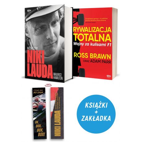Zdjęcie pakietu: Niki Lauda. Naznaczony (zakładka gratis) + Rywalizacja totalna. Wojny za kulisami F1 w księgarni Labotiga