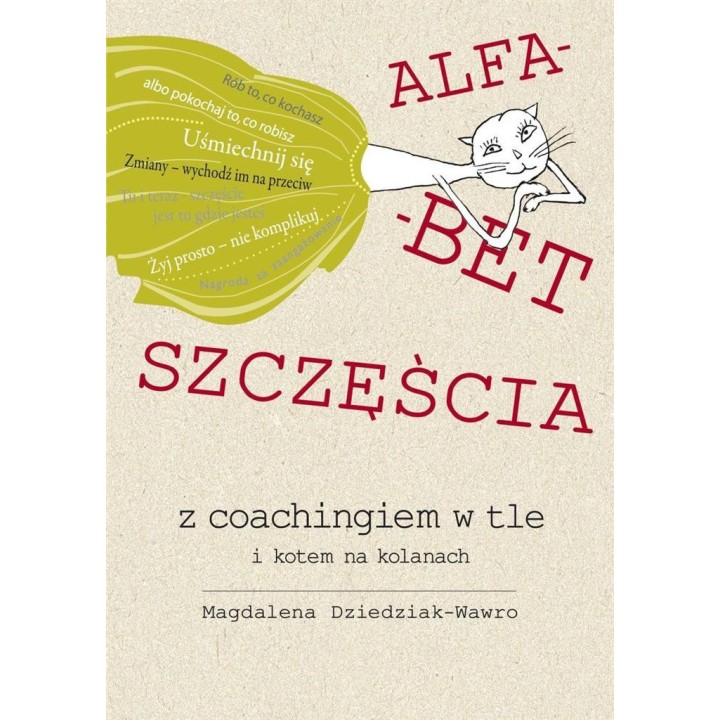 Alfabet szczęścia z coachingiem w tle i kotem