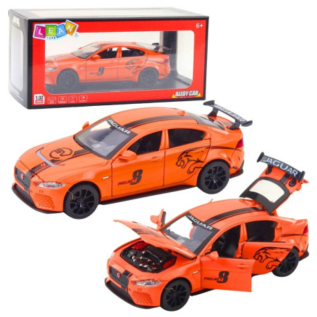 Jaguar metalowy światło i dźwięk pomarańczowy