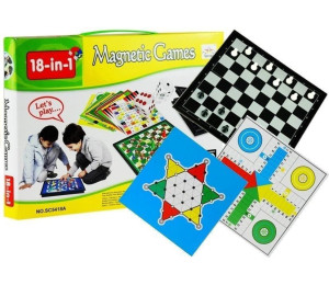 Zestaw gier 18w1 szachy magnetyczne
