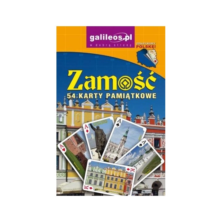 Zamość - karty pamiątkowe do gry. 54 karty do gry