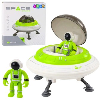 Statek kosmiczny ufo astronauta światło i dżwięk
