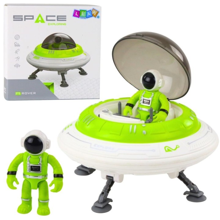 Statek kosmiczny ufo astronauta światło i dżwięk