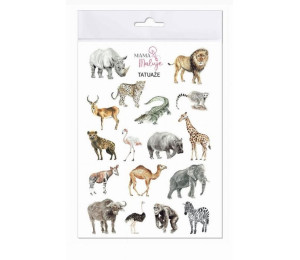 Tatuaże zmywalne Zwierzęta Afryki