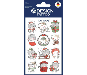Tatuaże bożonarodzeniowe dla dzieci - kotki