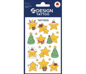 Tatuaże bożonarodzeniowe dla dzieci - gwiazdy