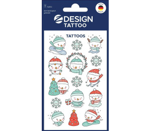 Tatuaże bożonarodzeniowe dla dzieci - bałwanki