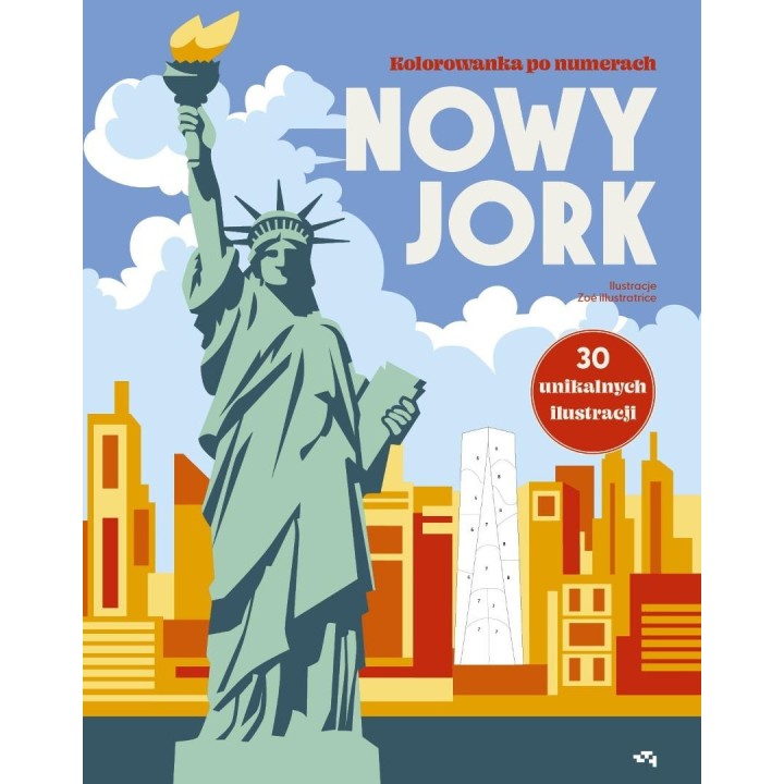 Nowy Jork. Kolorowanka po numerach