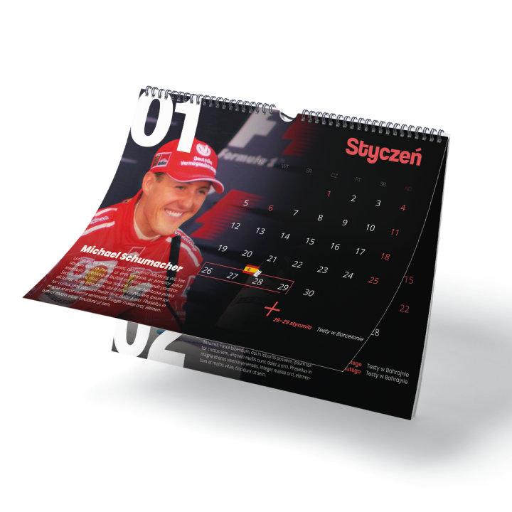 (autograf) Kalendarz F1 2026 Mikołaj Sokół SQN Originals