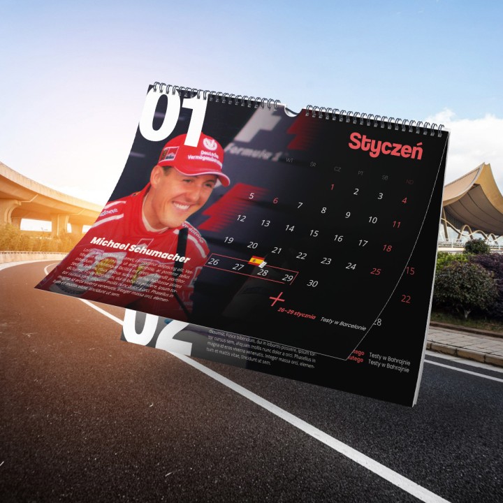 (autograf) Kalendarz F1 2026 Mikołaj Sokół SQN Originals