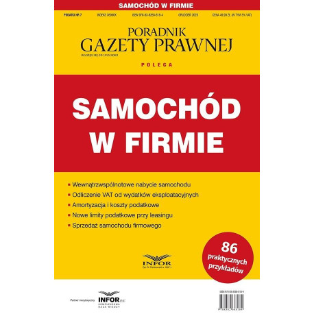 Samochód w firmie. Podatki 7/2025