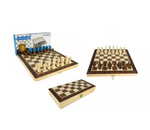 Szachy drewniane magnetyczne premium 29,5x29,5cm