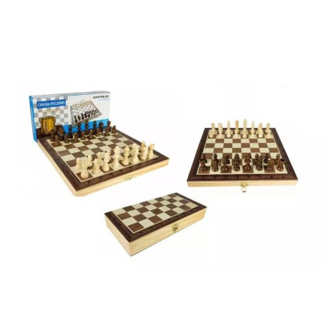 Szachy drewniane magnetyczne premium 29,5x29,5cm