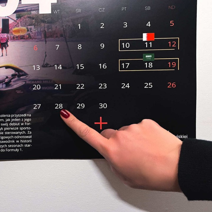 (autograf) Kalendarz F1 2026 Mikołaj Sokół SQN Originals