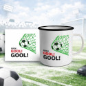 Kubek metalowy piłkarski (300 ml) piłka nożna Gool!