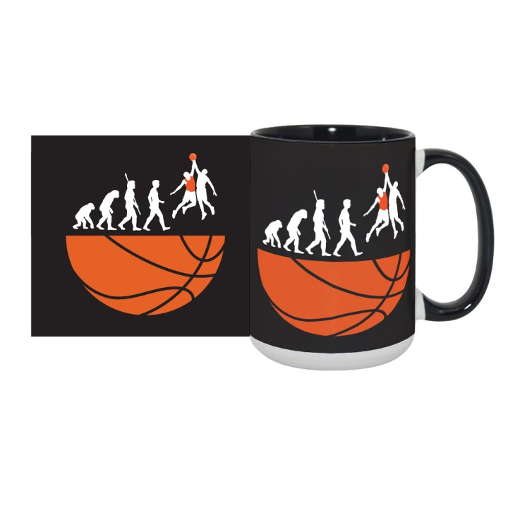 Kubek duży koszykarski (450 ml) dla fana NBA Basketball ewolucja koszykówka