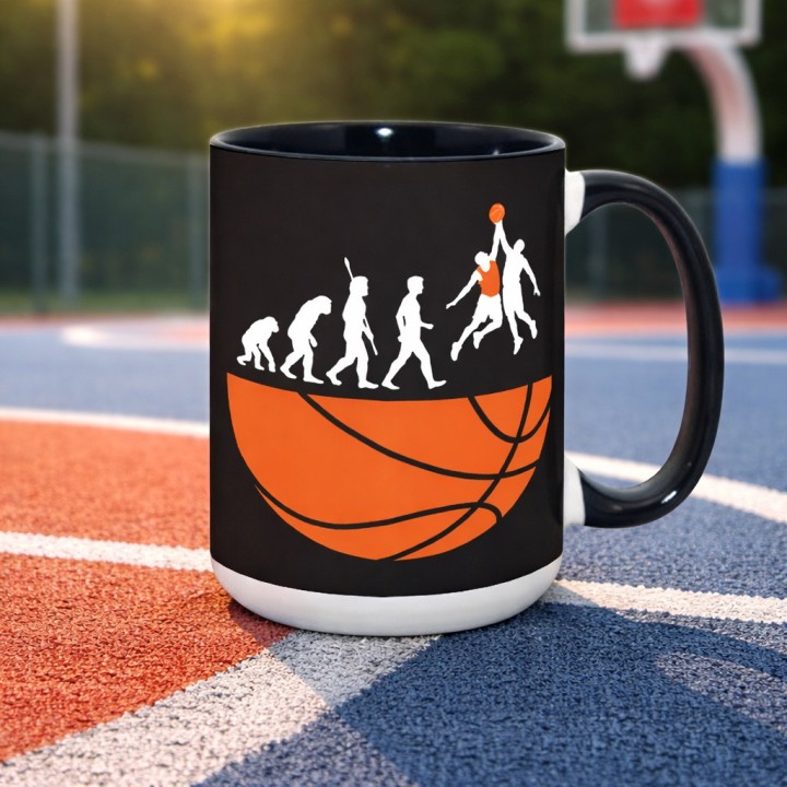 Kubek duży koszykarski (450 ml) dla fana NBA Basketball ewolucja koszykówka