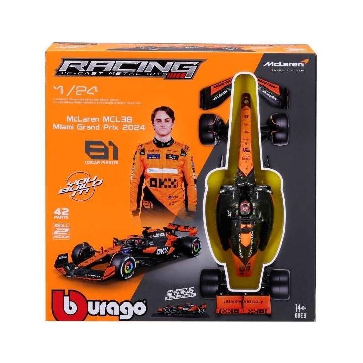 F1 Model Kit Mclaren Team MCL38 81 Oscar Piastri