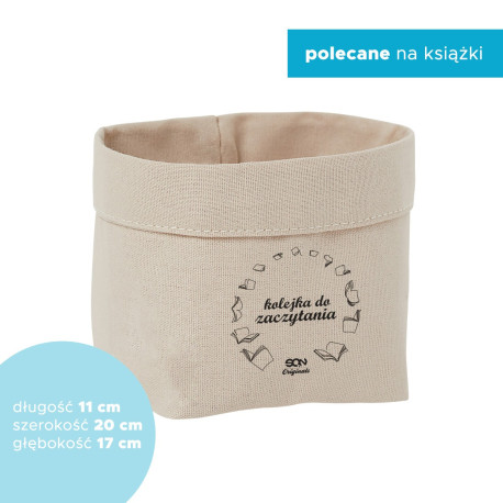 SQN Originals: Bawełniany organizer na książki (12x20x17 cm)