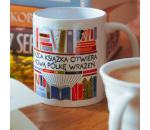 Kubek (330 ml) Każda książka otwiera nową półkę wrażeń KOLOROWY