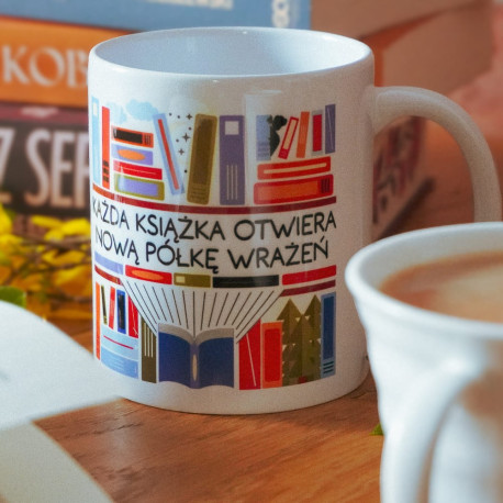 Kubek (330 ml) Każda książka otwiera nową półkę wrażeń KOLOROWY