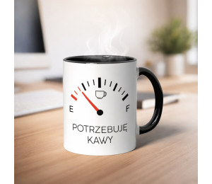 Kubek (330 ml) dla fana F1 mototyzacja i kawa - Potrzebuję kawy