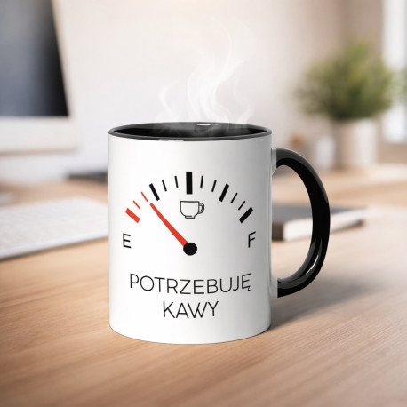 Kubek (330 ml) dla fana F1 mototyzacja i kawa - Potrzebuję kawy