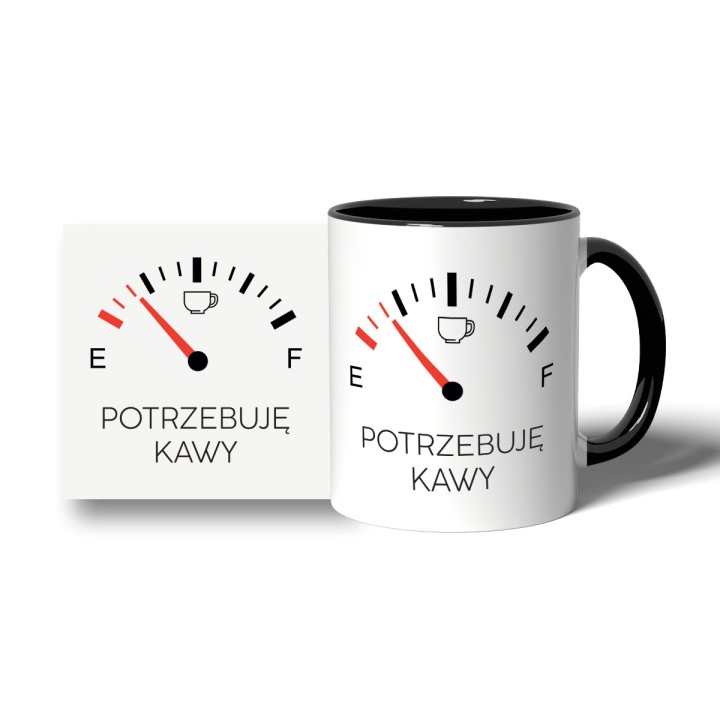 Kubek (330 ml) dla fana F1 mototyzacja i kawa - Potrzebuję kawy