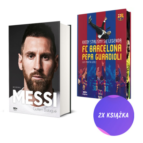 Messi. Biografia + FC Barcelona Pepa Guardioli - barwione brzegi (2x książka)