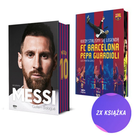 SQN Originals: Messi. Biografia. Wydanie IV + FC Barcelona Pepa Guardioli (2x książka z barwionymi brzegami)