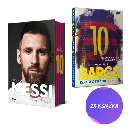 SQN Originals: Messi. Biografia. Wydanie IV (barwione brzegi) + Barca. Złota dekada (2x książka)