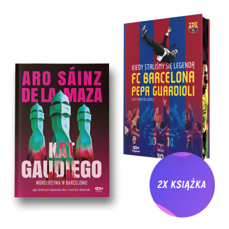 Kat Gaudiego + FC Barcelona Pepa Guardioli - barwione brzegi (2x książka)
