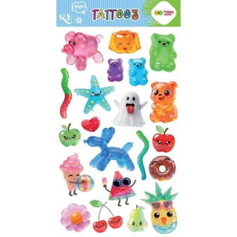 Tatuaże zmywalne Jelly Fun HAPPY COLOR