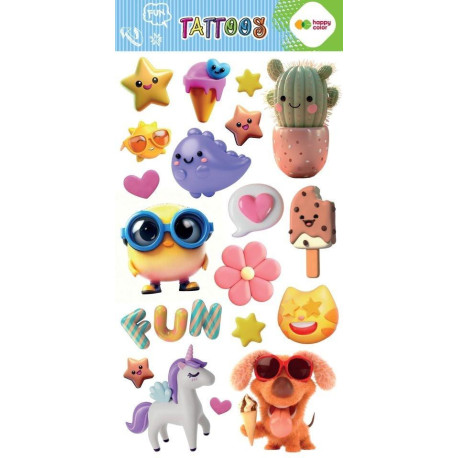 Tatuaże zmywalne Summer Fun HAPPY COLOR