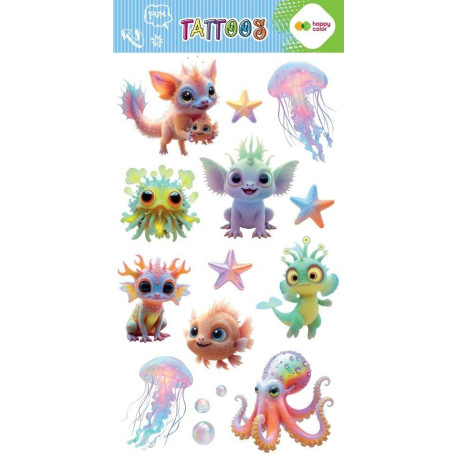 Tatuaże zmywalne Aqua Cuties HAPPY COLOR
